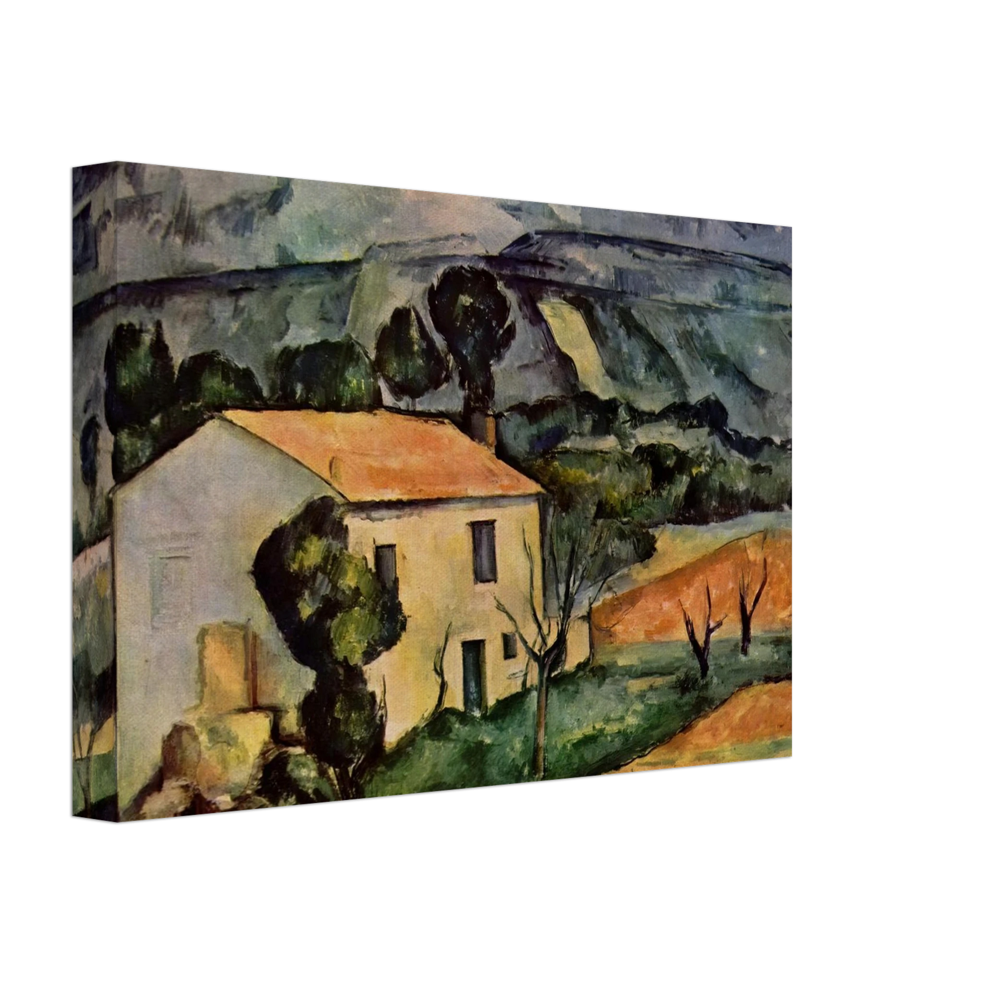 Paul Cezanne - Houses in Provence, near Gardanne Canvas - 40x60 cm / 16x24 inches-canvas