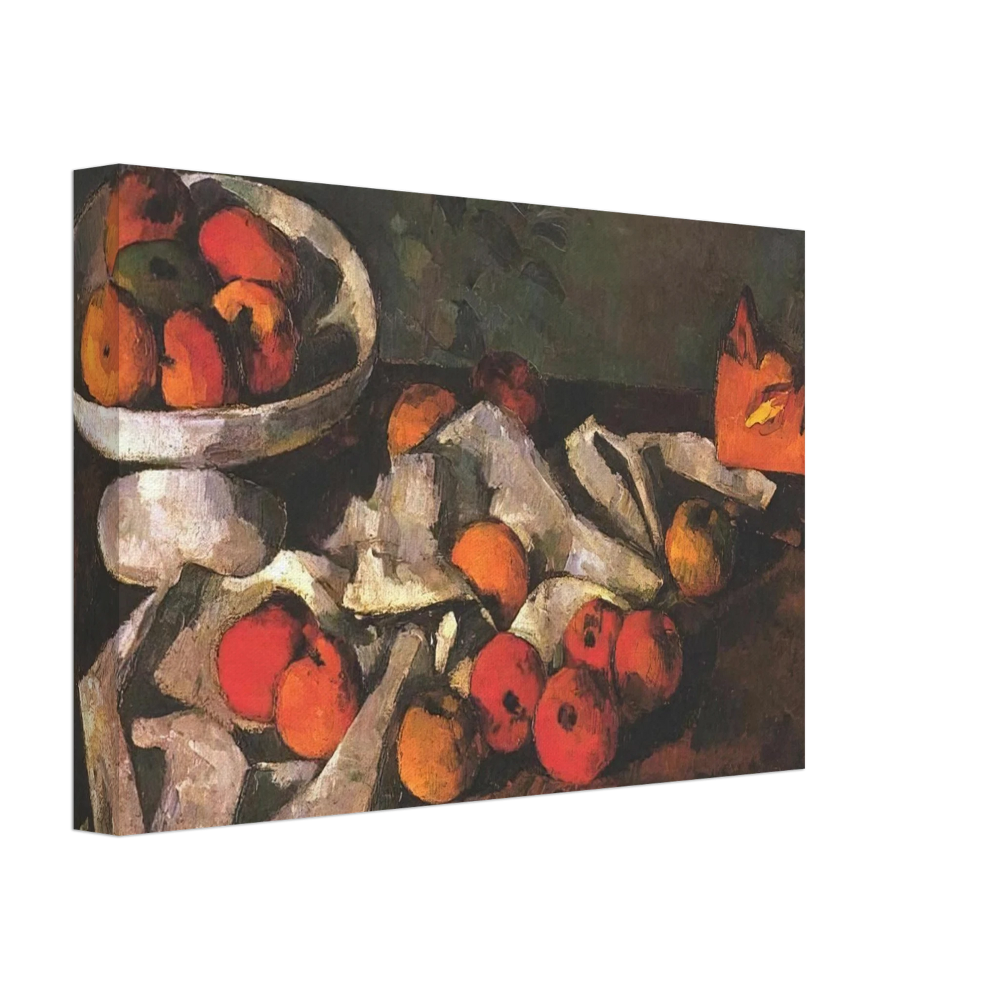 Paul Cezanne - Still life with a fruit dish and apples Canvas - 40x60 cm / 16x24 inches-canvas