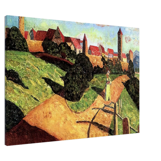 Wassily Kandinsky - OLD TOWN II 1902 Canvas - 20x30 cm / 8x12 inches-canvas