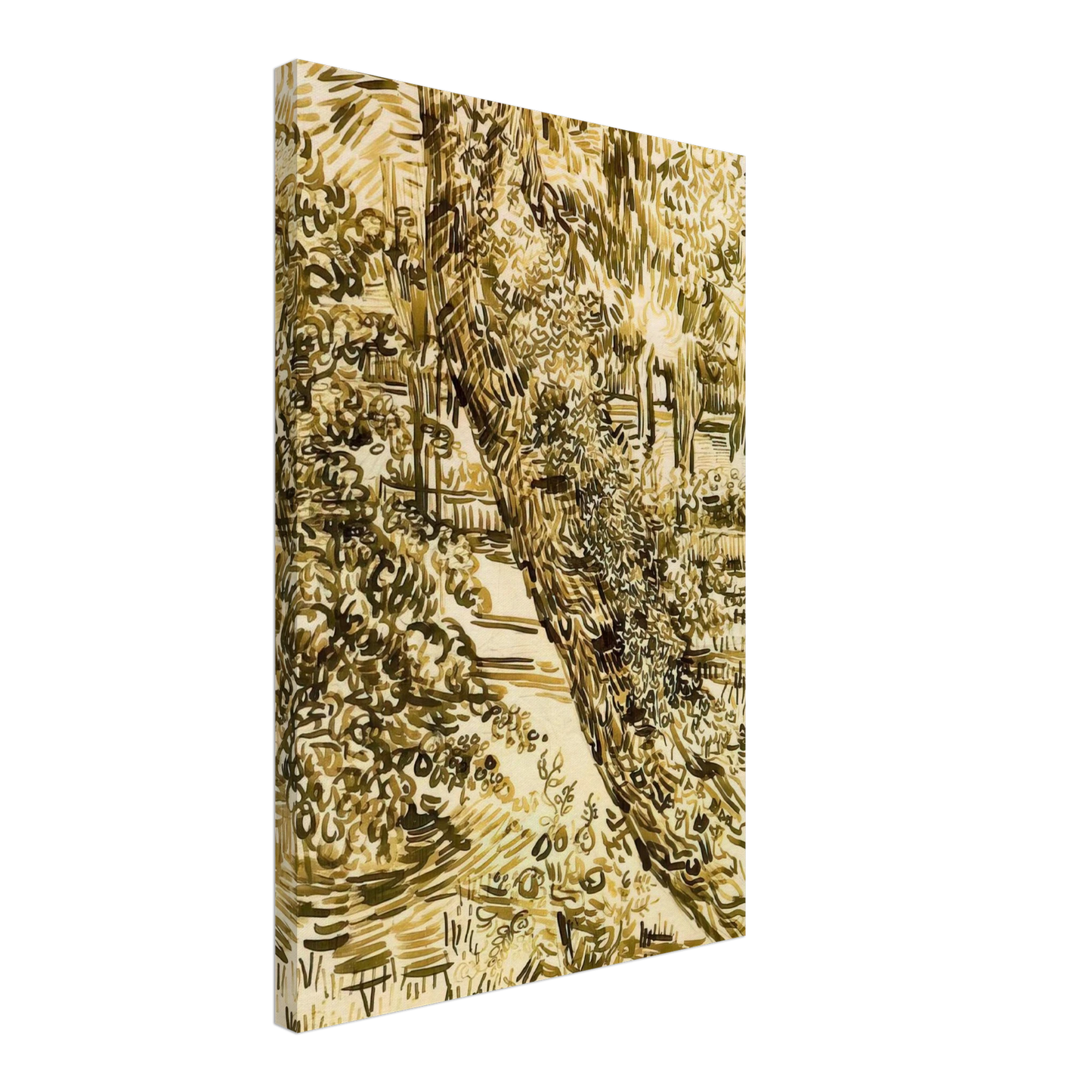 Vincent van Gogh - Tree with Ivy in the Asylum Garden Canvas - 70x100 cm / 28x40 inches-canvas