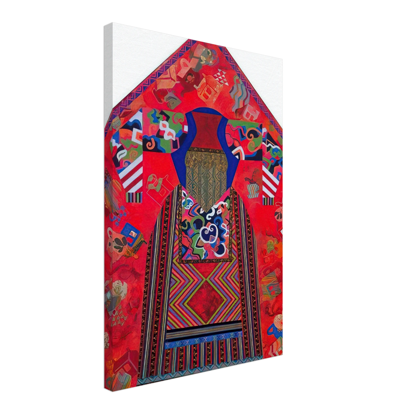 Miriam Schapiro - The Poet - Feminist Art, PD Pattern and Decoration Canvas - 40x60 cm / 16x24 inches-canvas