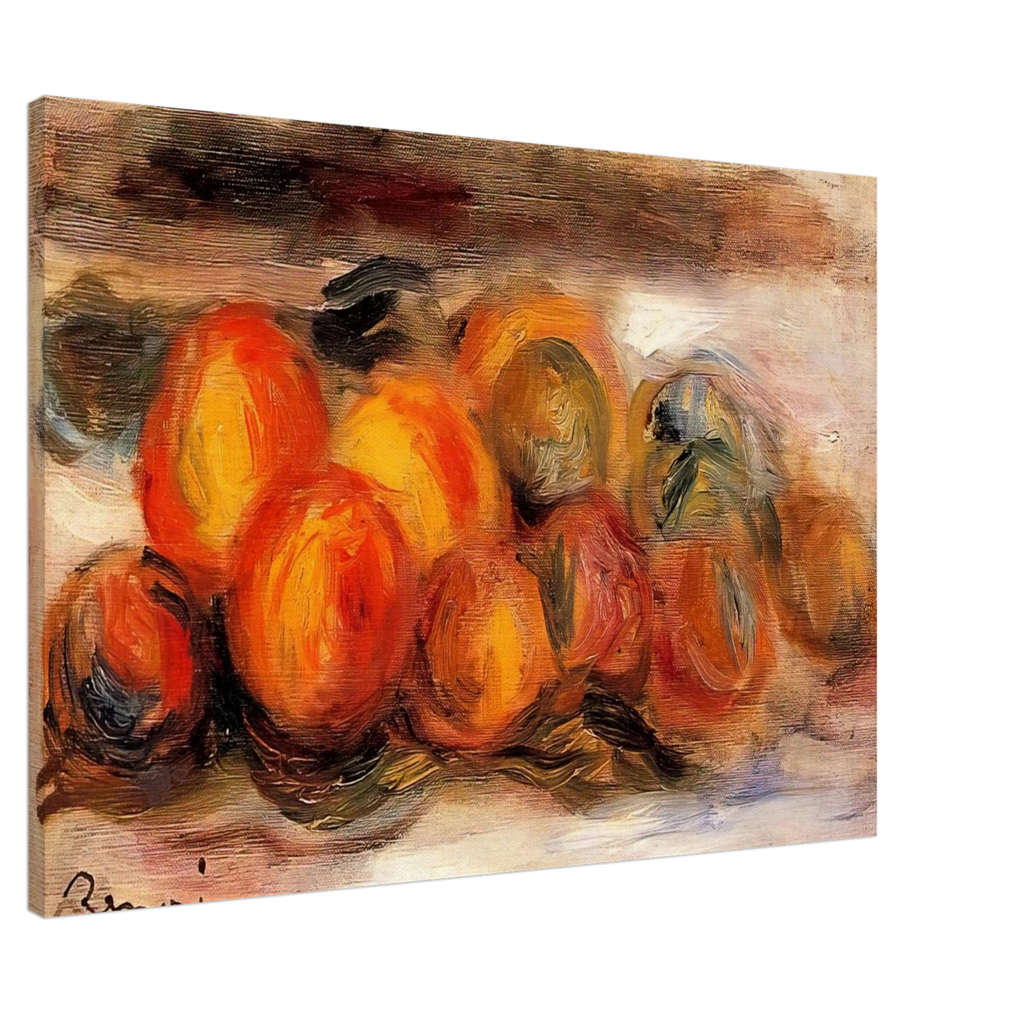Pierre-Auguste Renoir - Still Life with Peaches Canvas - 20x30 cm / 8x12 inches-canvas