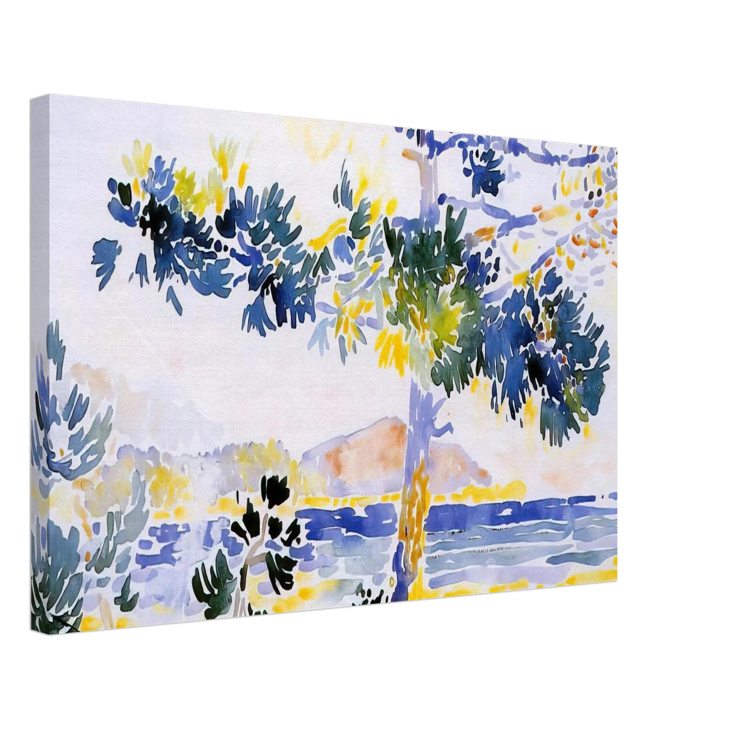 Henri-Edmond Cross - Saint-Clair Landscape Canvas - 70x100 cm / 28x40 inches-canvas