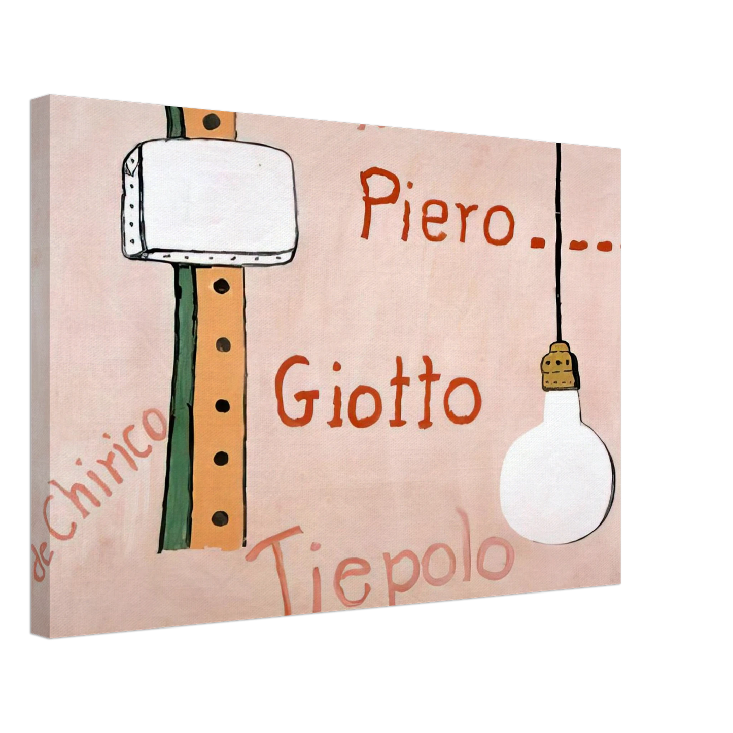 Philip Guston - PANTHEON 1973 Canvas - 70x100 cm / 28x40 inches-canvas