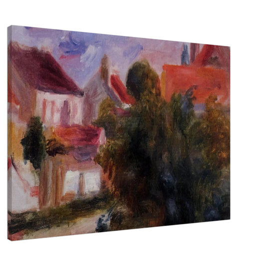 Pierre-Auguste Renoir - Street in Essoyes Canvas - 20x30 cm / 8x12 inches-canvas
