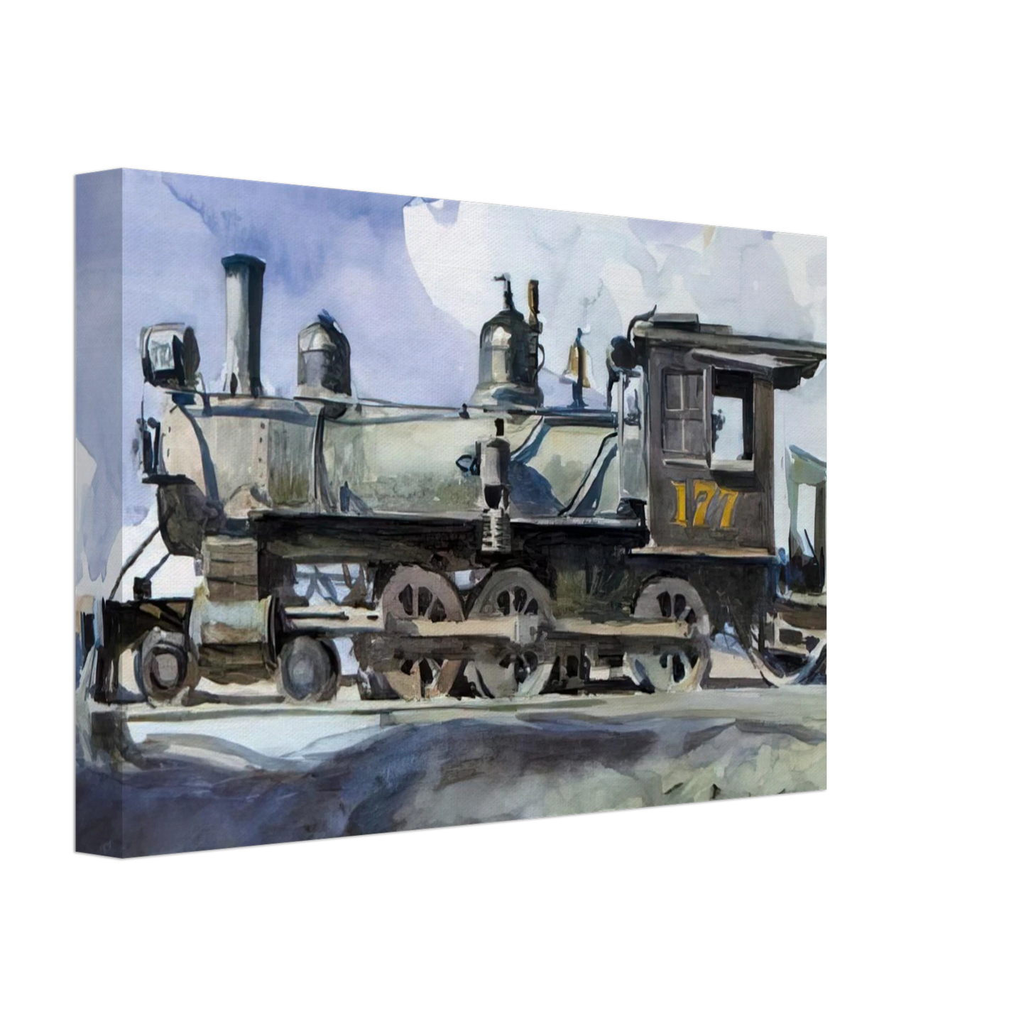Edward Hopper - D. and R. G. Locomotive Canvas - 70x100 cm / 28x40 inches-canvas