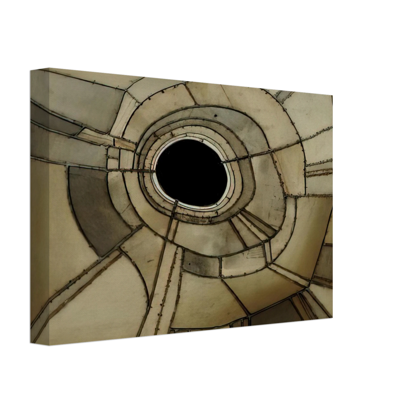 Lee Bontecou - UNTITLED 1959 Canvas - 40x60 cm / 16x24 inches-canvas