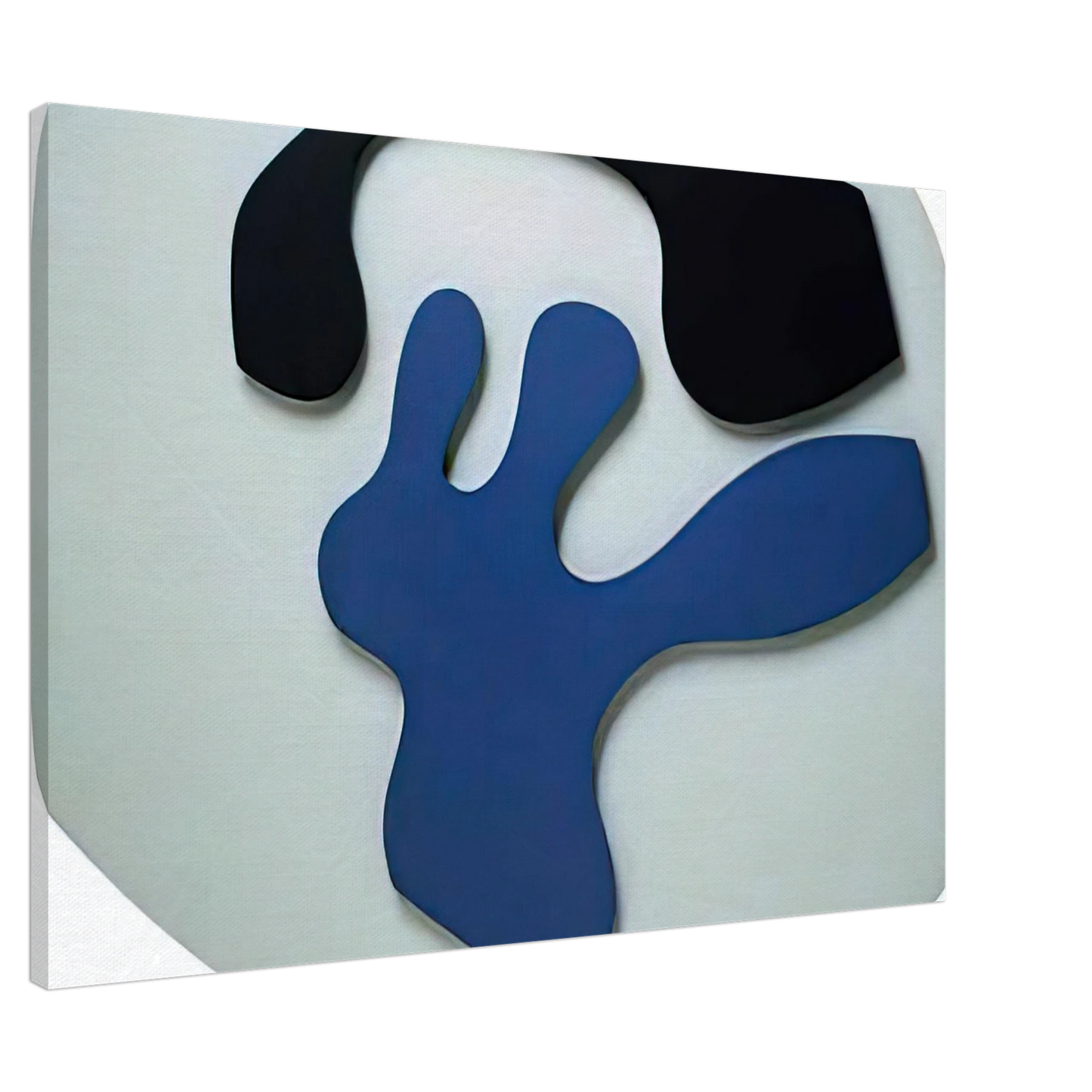 Jean Arp - Overturned Blue Shoe With Two Heels Under a Black Vault Canvas - 20x30 cm / 8x12 inches-canvas