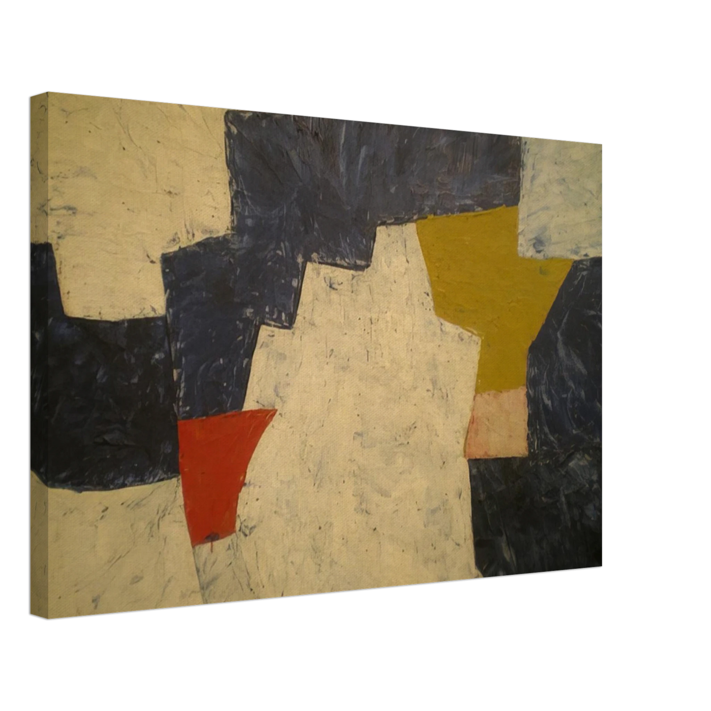 Serge Poliakoff - Composition - 1952 Canvas - 40x60 cm / 16x24 inches-canvas
