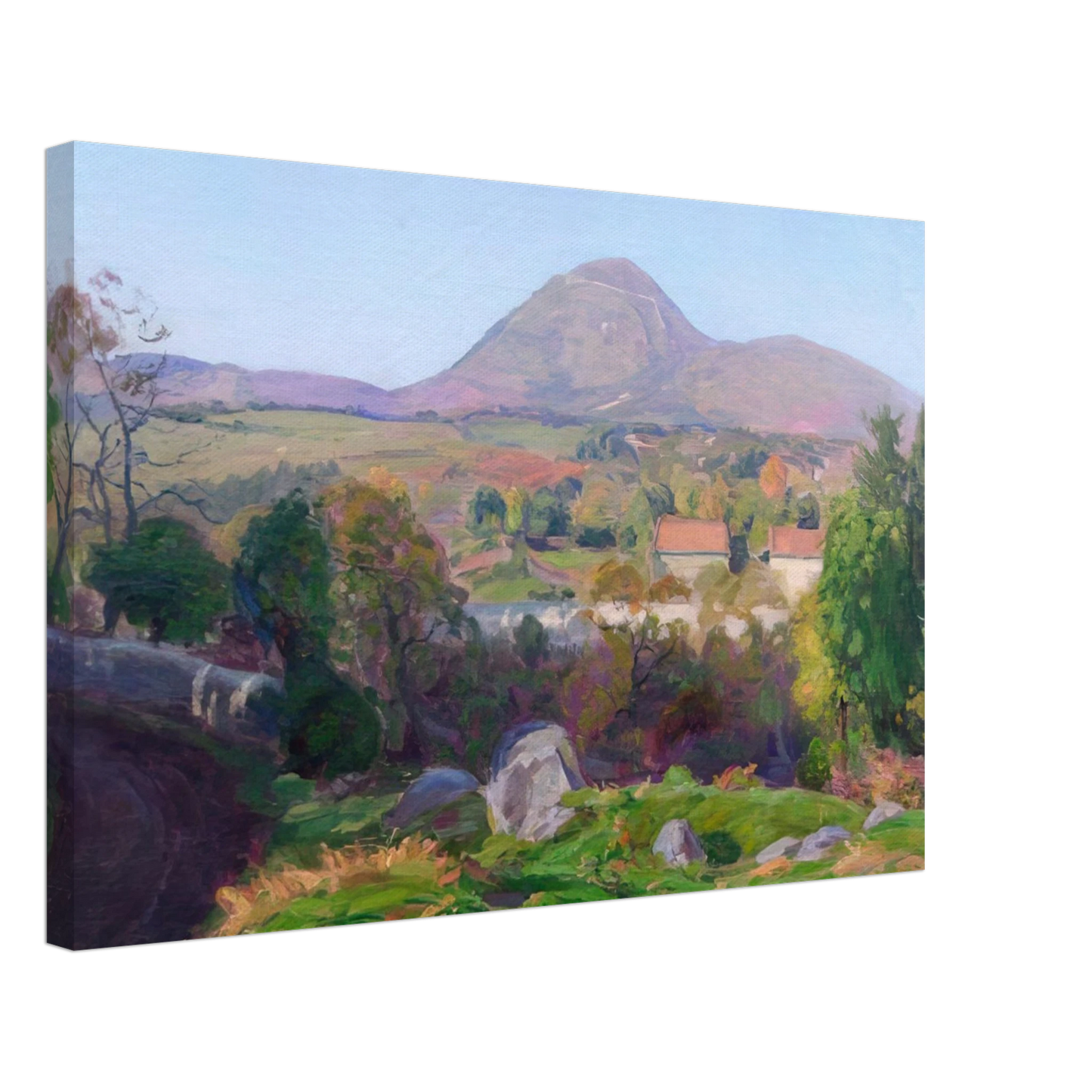 Armand Guillaumin - Landscape of Puy de Dome Canvas - 70x100 cm / 28x40 inches-canvas