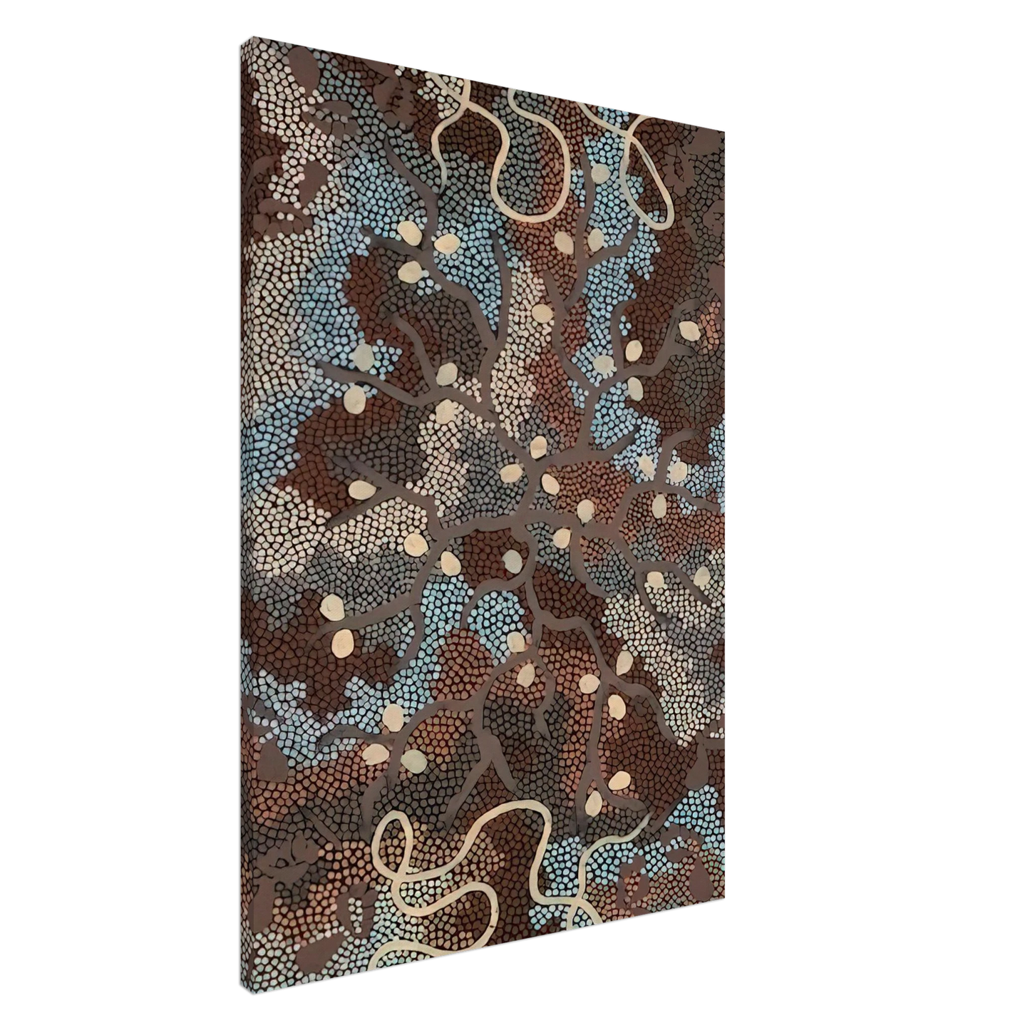 Clifford Possum Tjapaltjarri - Bush Tucker Dreaming - 1984 Canvas - 20x30 cm / 8x12 inches-canvas