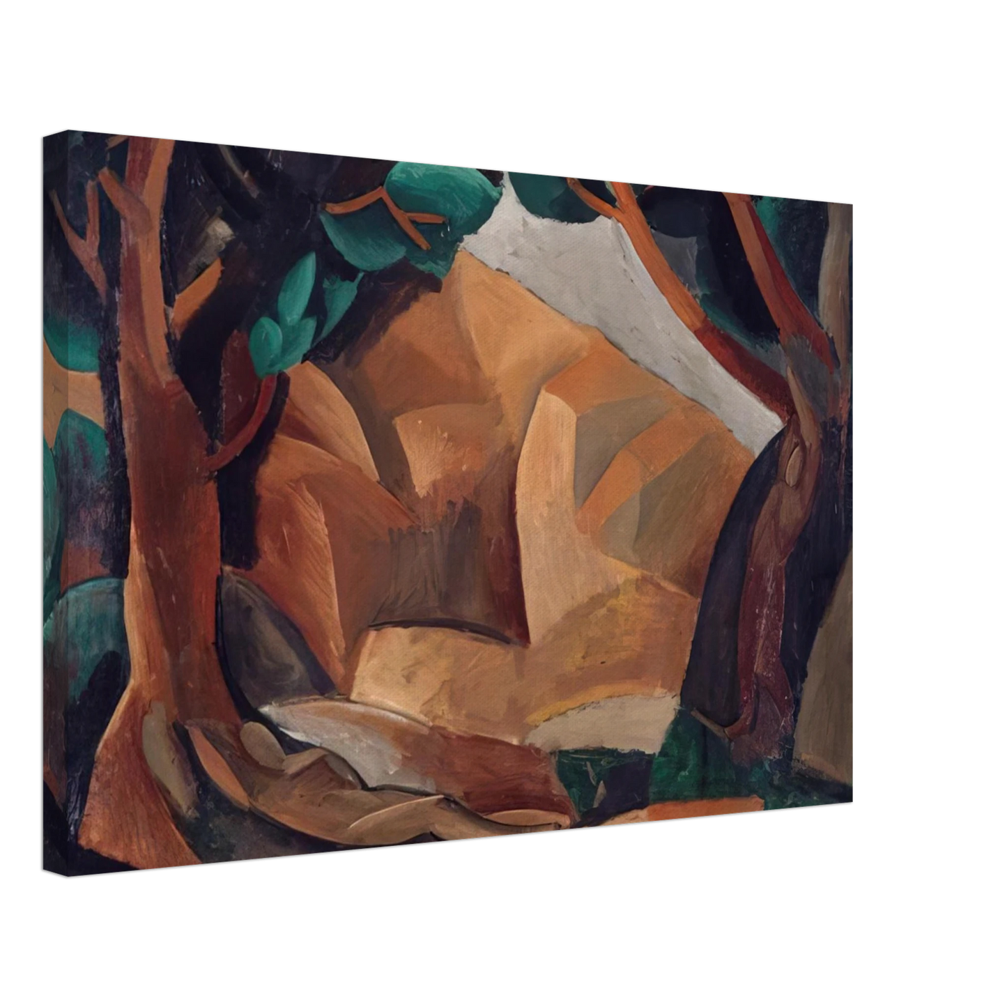 Pablo Picasso - Paysage aux deux figures - 1908  France Canvas - 70x100 cm / 28x40 inches-canvas