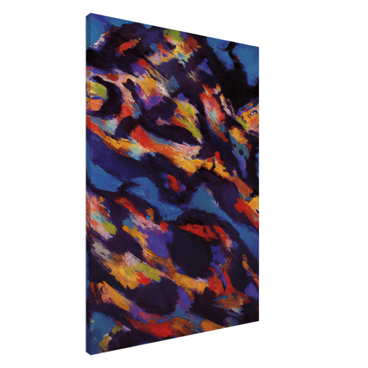 Alfred Manessier - Hommage a Miguel de Unamuno - Le Torrent vert - 1965 Canvas - 20x30 cm / 8x12 inches-canvas