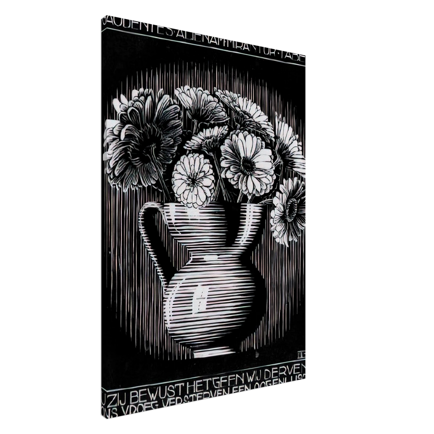MC Escher - EMBLEMATA VASE Canvas - 20x30 cm / 8x12 inches-canvas