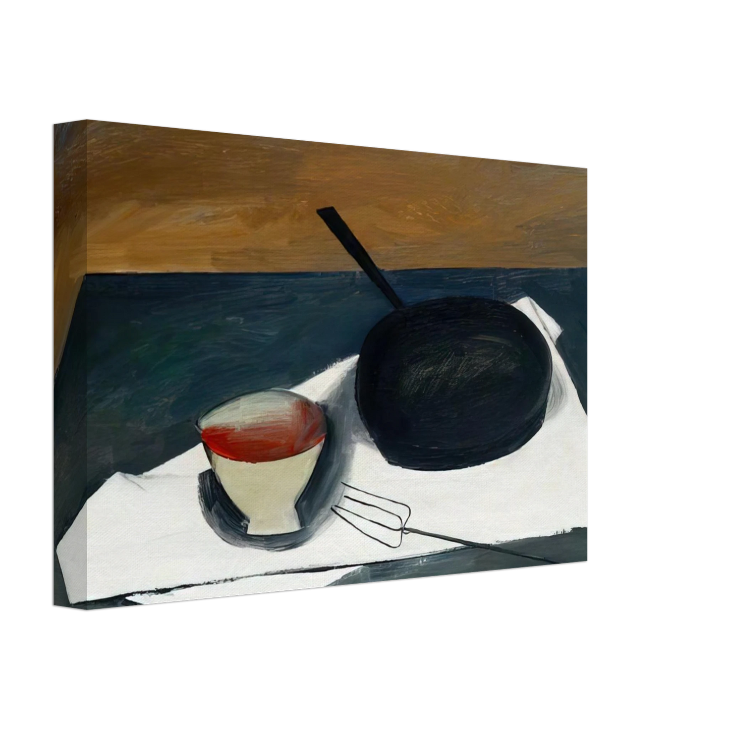 William Scott - The Frying Pan - 1946 Canvas - 40x60 cm / 16x24 inches-canvas