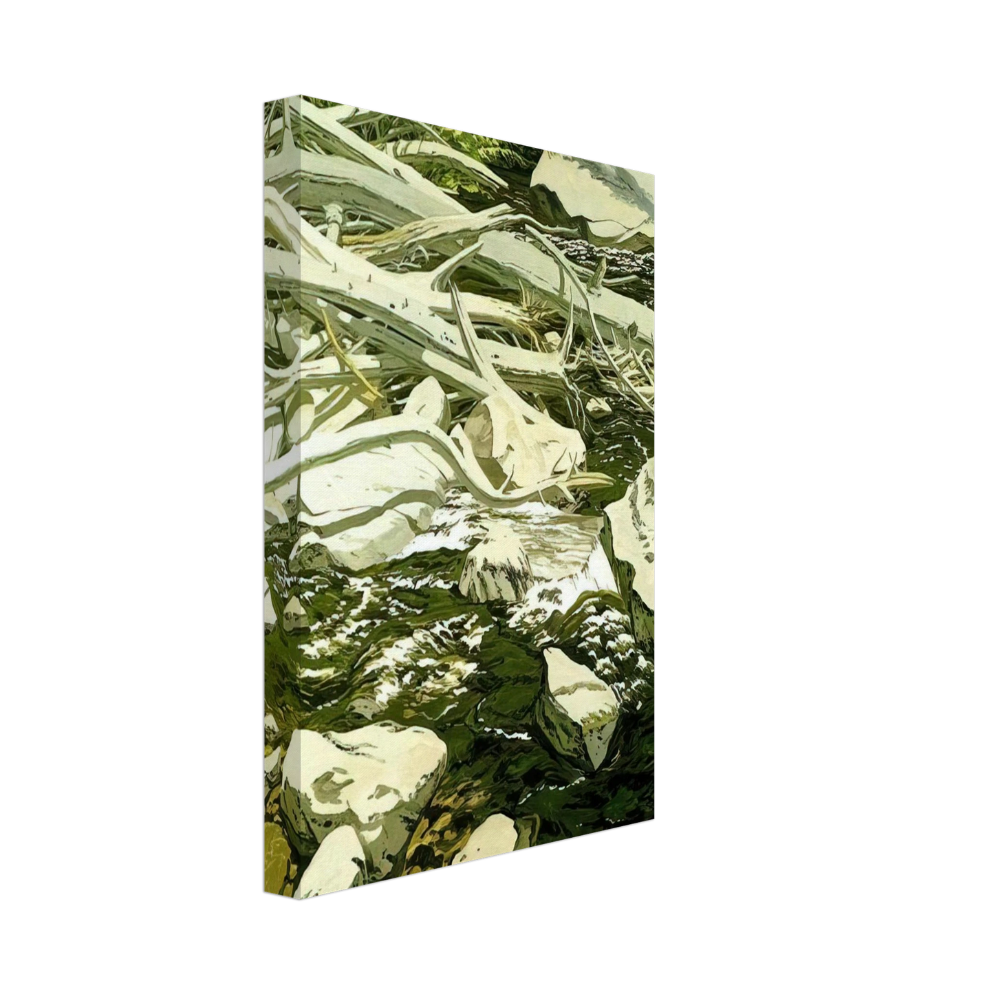 Neil Welliver - High Water Mark - 1984 Canvas - 70x100 cm / 28x40 inches-canvas