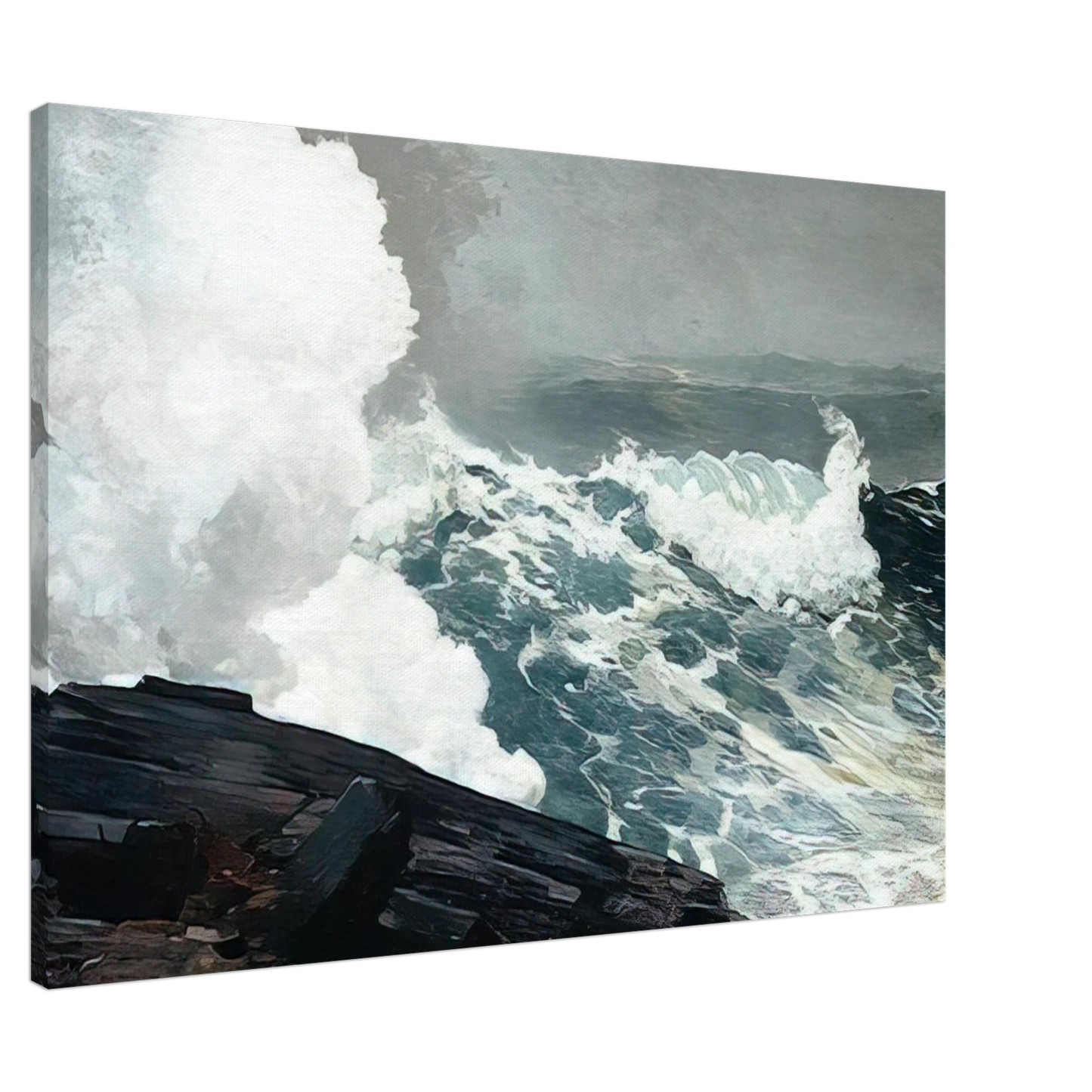 Winslow Homer - NORTHEASTER Canvas - 20x30 cm / 8x12 inches-canvas