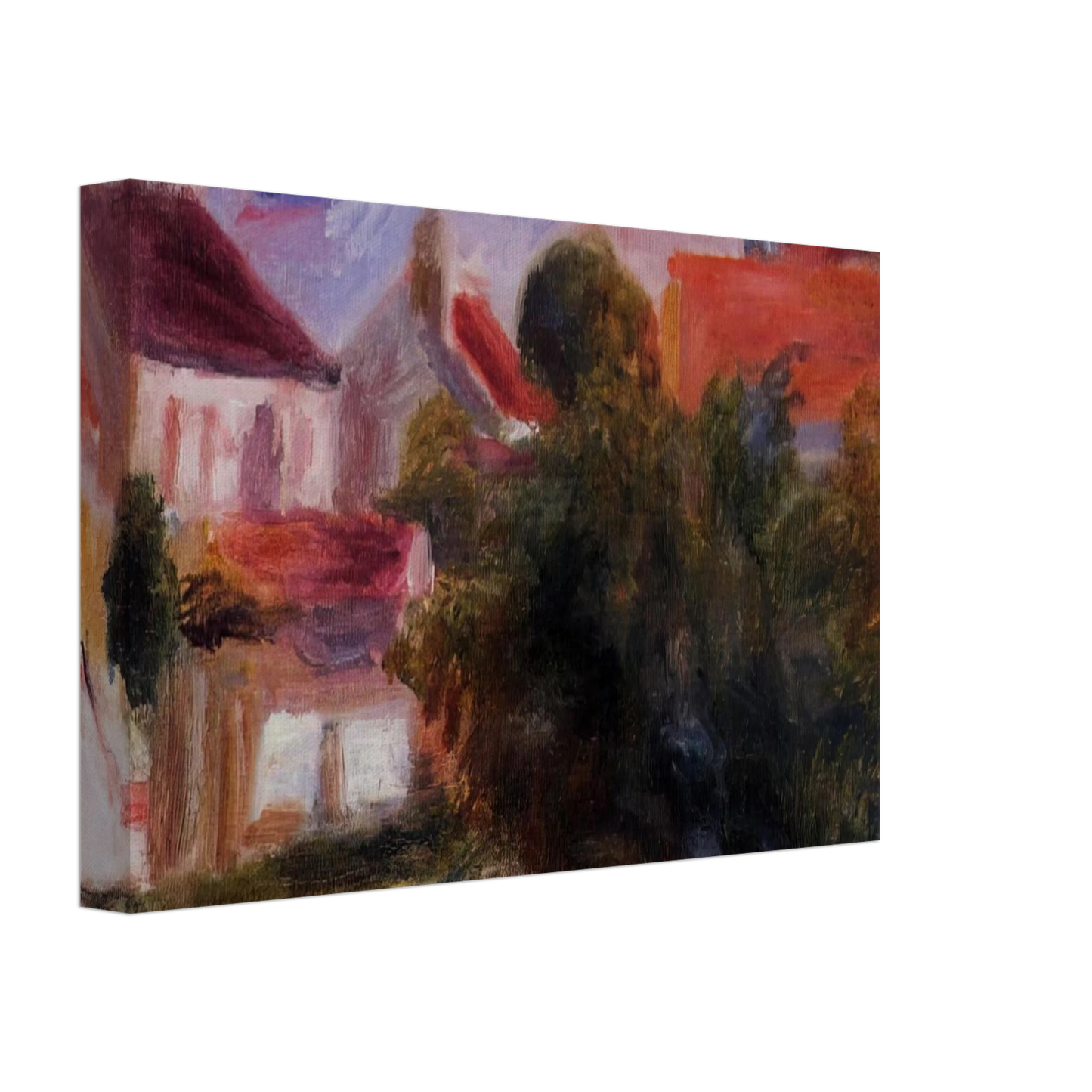 Pierre-Auguste Renoir - Street in Essoyes Canvas - 40x60 cm / 16x24 inches-canvas