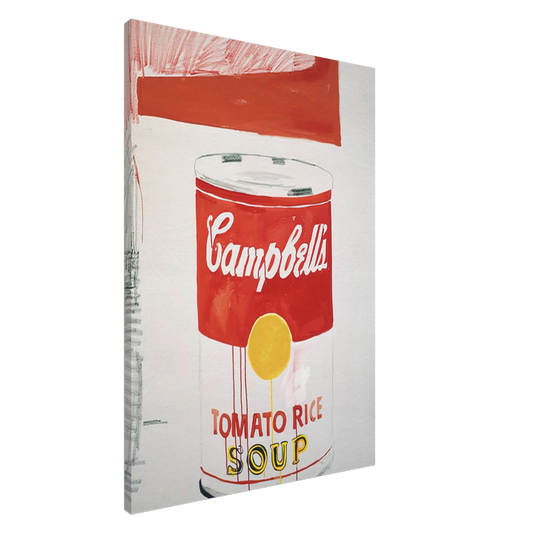 Andy Warhol - Campbell's Soup Can  Tomato Rice  Canvas - 20x30 cm / 8x12 inches-canvas
