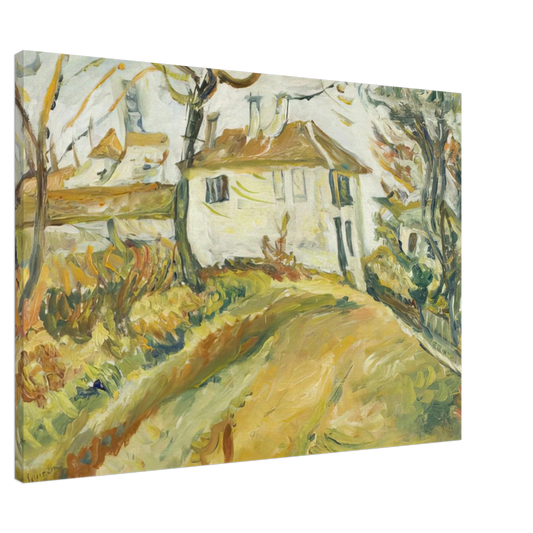Chaim Soutine - WHITE HOUSE ON A HILL Canvas - 20x30 cm / 8x12 inches-canvas