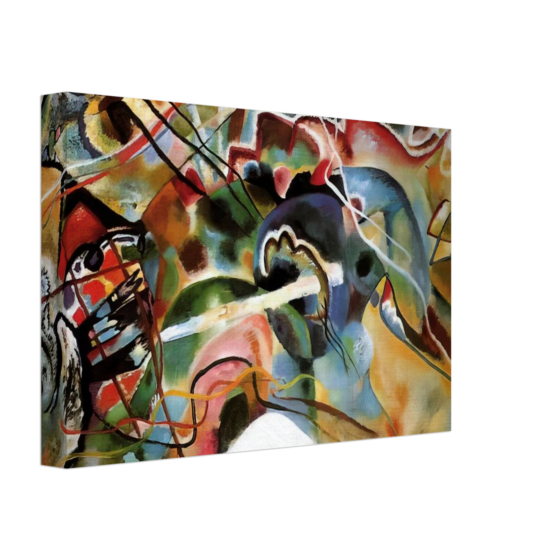 Wassily Kandinsky - PICTURE WITH A WHITE BORDER 1913 Canvas - 40x60 cm / 16x24 inches-canvas