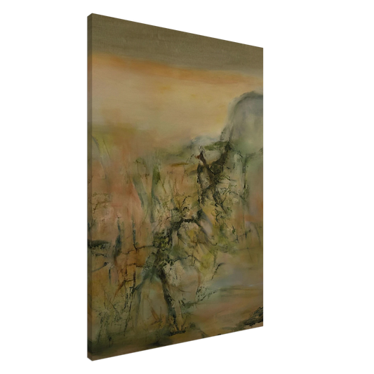 Zao Wou-Ki - 12 12 2000 2000 Canvas - 20x30 cm / 8x12 inches-canvas