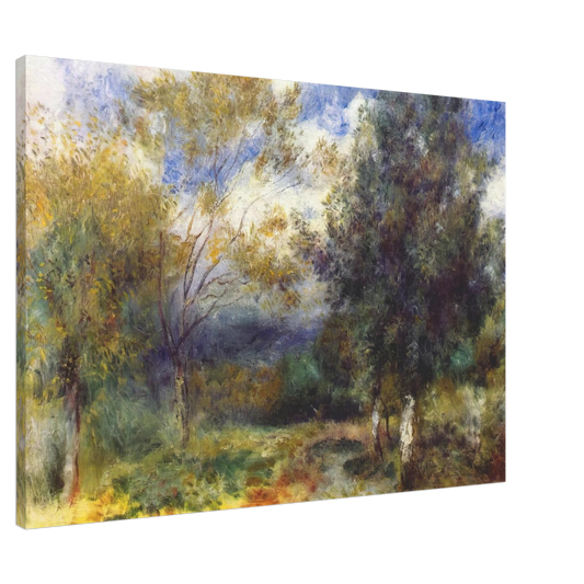 Pierre-Auguste Renoir - Landscape in the Sun Canvas - 20x30 cm / 8x12 inches-canvas