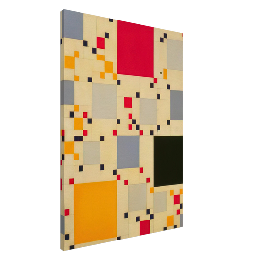 Leon Polk Smith - Homage to Victory Boogie-Woogie #1 - 1946 Canvas - 20x30 cm / 8x12 inches-canvas