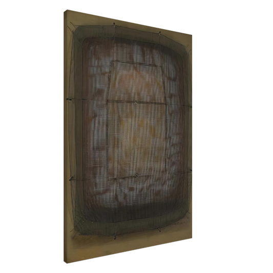 Manuel Rivera - Espejo dorado - Art Informel Canvas - 20x30 cm / 8x12 inches-canvas