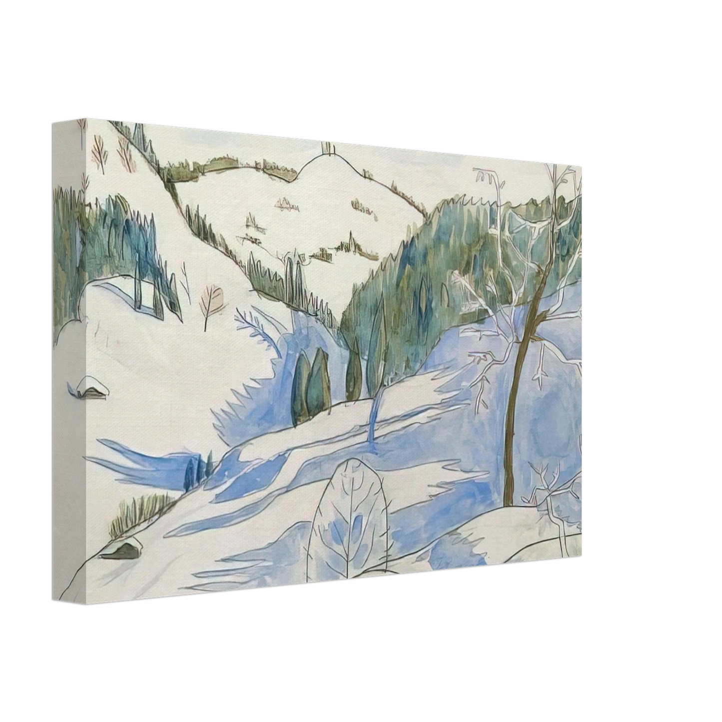 Gabriele Munter - MORGENSCHATTEN 1924 Canvas - 40x60 cm / 16x24 inches-canvas