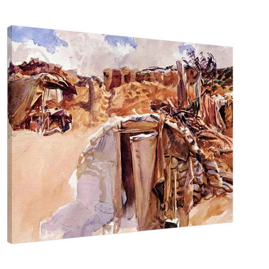John Singer Sargent - Dugout Canvas - 20x30 cm / 8x12 inches-canvas
