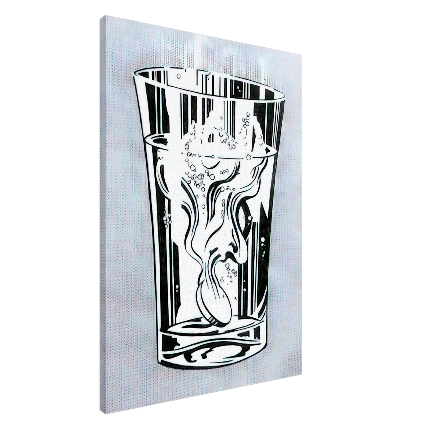 Roy Lichtenstein - ALKA SELTZER 1966 Canvas - 20x30 cm / 8x12 inches-canvas