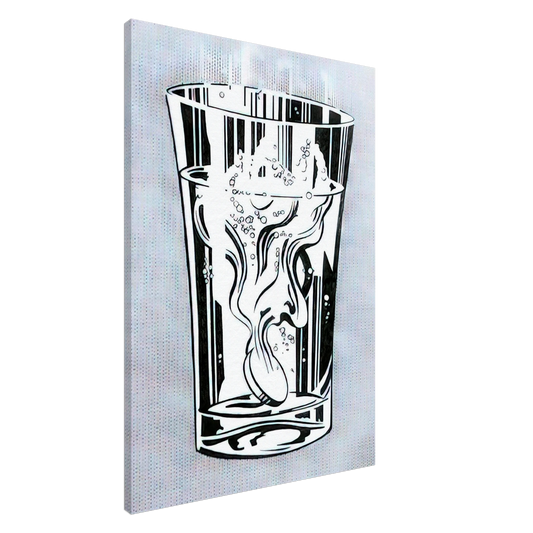 Roy Lichtenstein - ALKA SELTZER 1966 Canvas - 20x30 cm / 8x12 inches-canvas