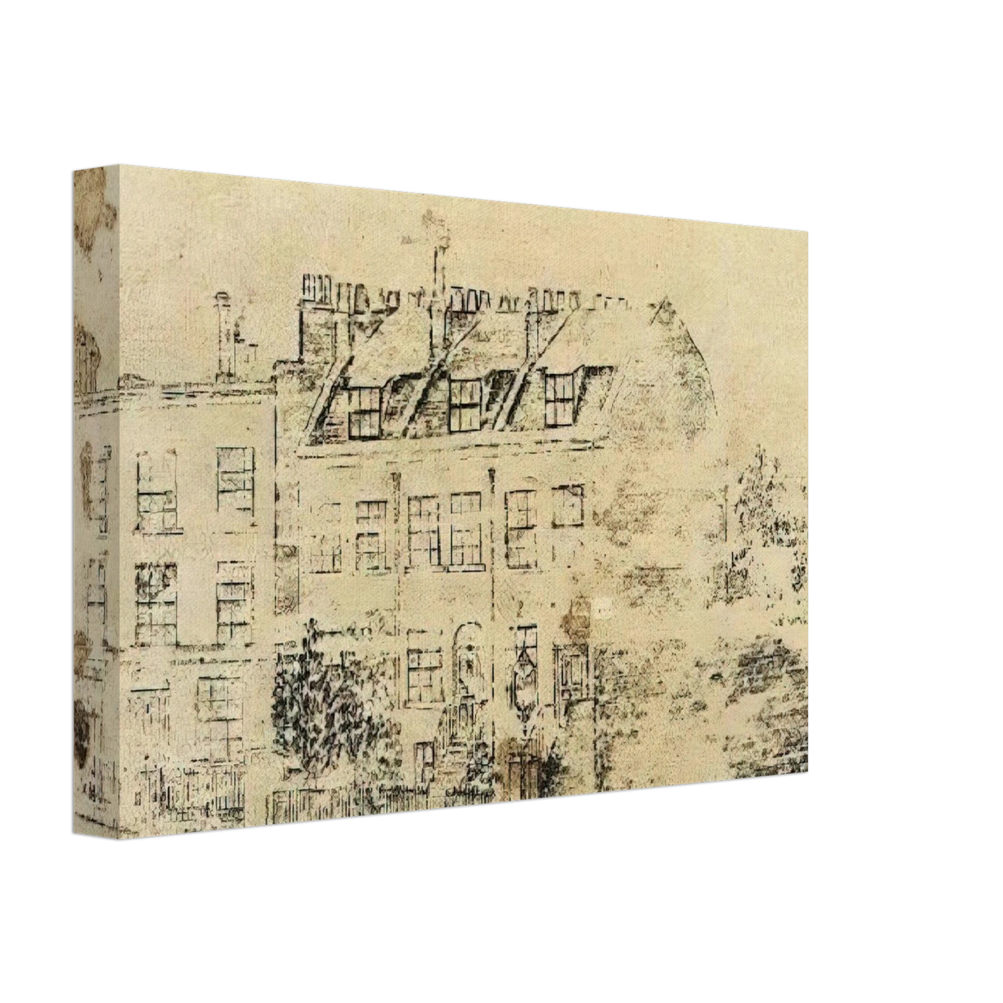 Vincent van Gogh - Vincent's Boarding House in Hackford Road, Brixton, London Canvas - 40x60 cm / 16x24 inches-canvas