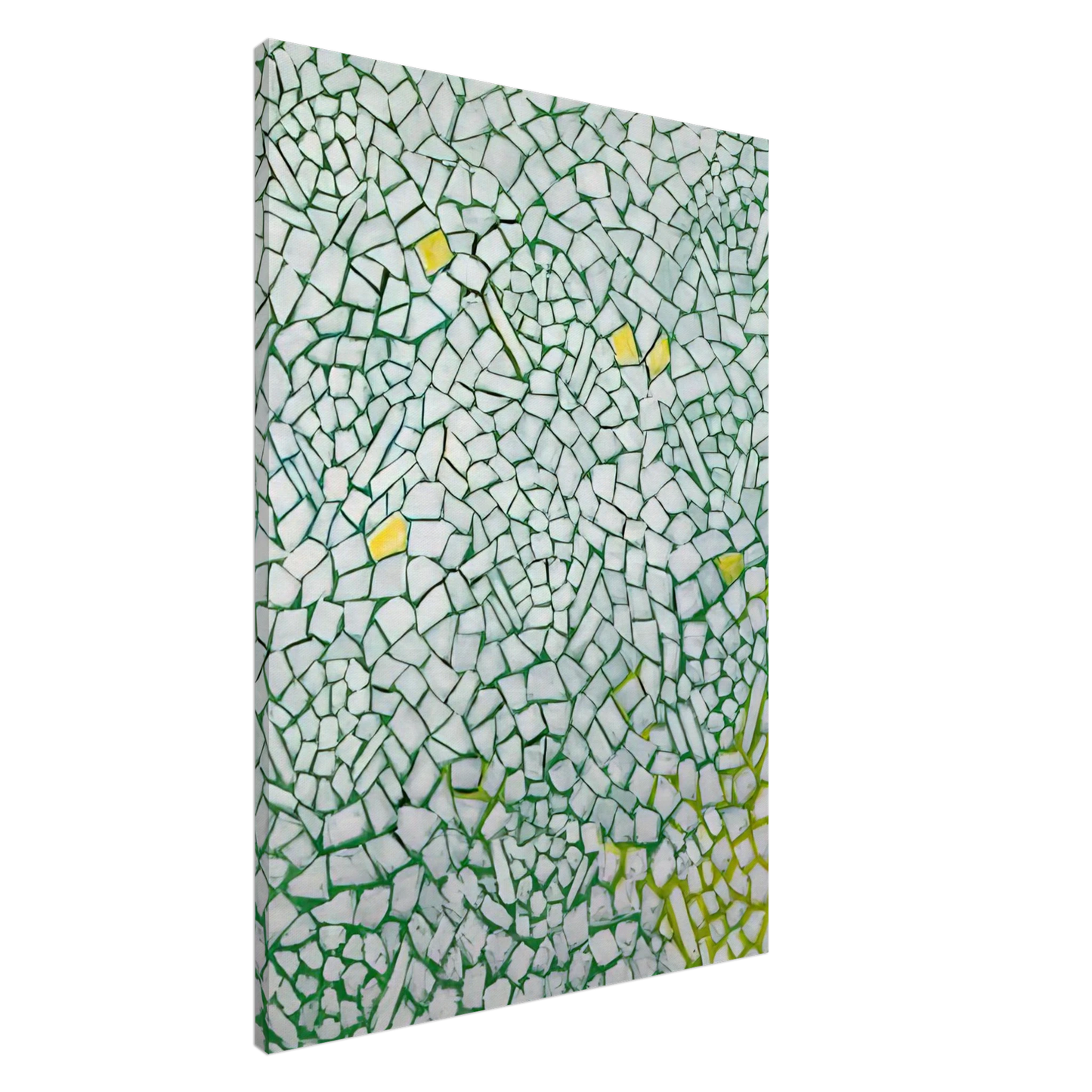 Alma Woodsey Thomas - WHITE ROSES SING AND SING 1976 Canvas - 20x30 cm / 8x12 inches-canvas