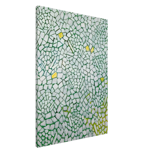 Alma Woodsey Thomas - WHITE ROSES SING AND SING 1976 Canvas - 20x30 cm / 8x12 inches-canvas