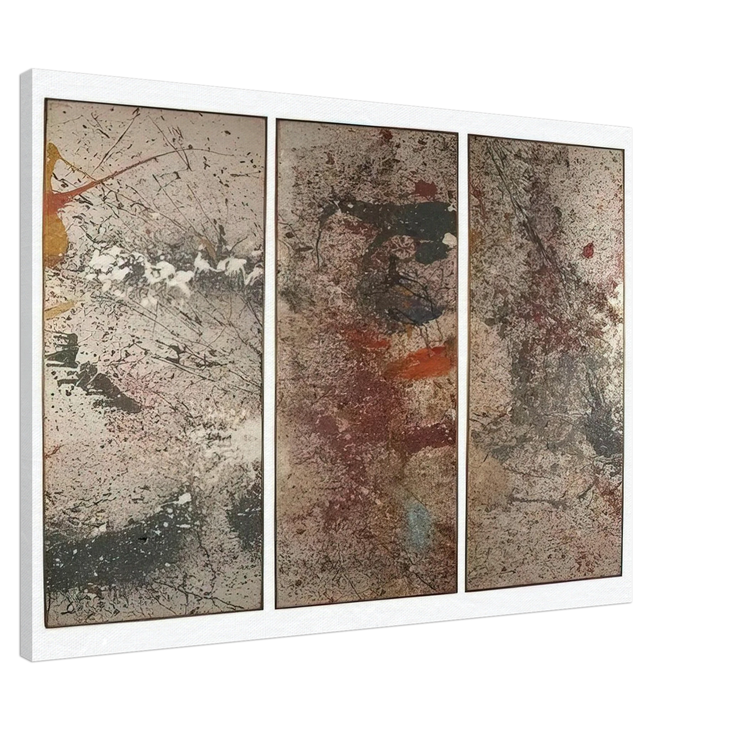 Taro Yamamoto - UNTITLED TRIPTYCH 1961 Canvas - 20x30 cm / 8x12 inches-canvas