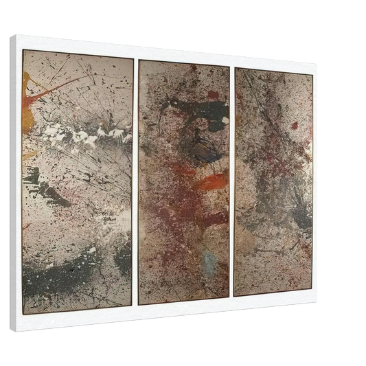 Taro Yamamoto - UNTITLED TRIPTYCH 1961 Canvas - 20x30 cm / 8x12 inches-canvas