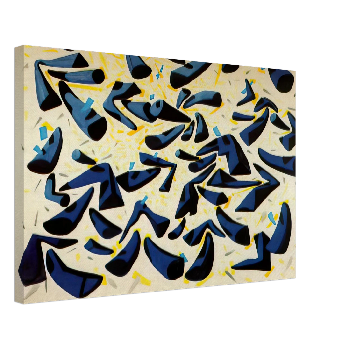 Salvador Dali - BLUE HORNS DESIGN FOR A SCARF Canvas - 40x60 cm / 16x24 inches-canvas
