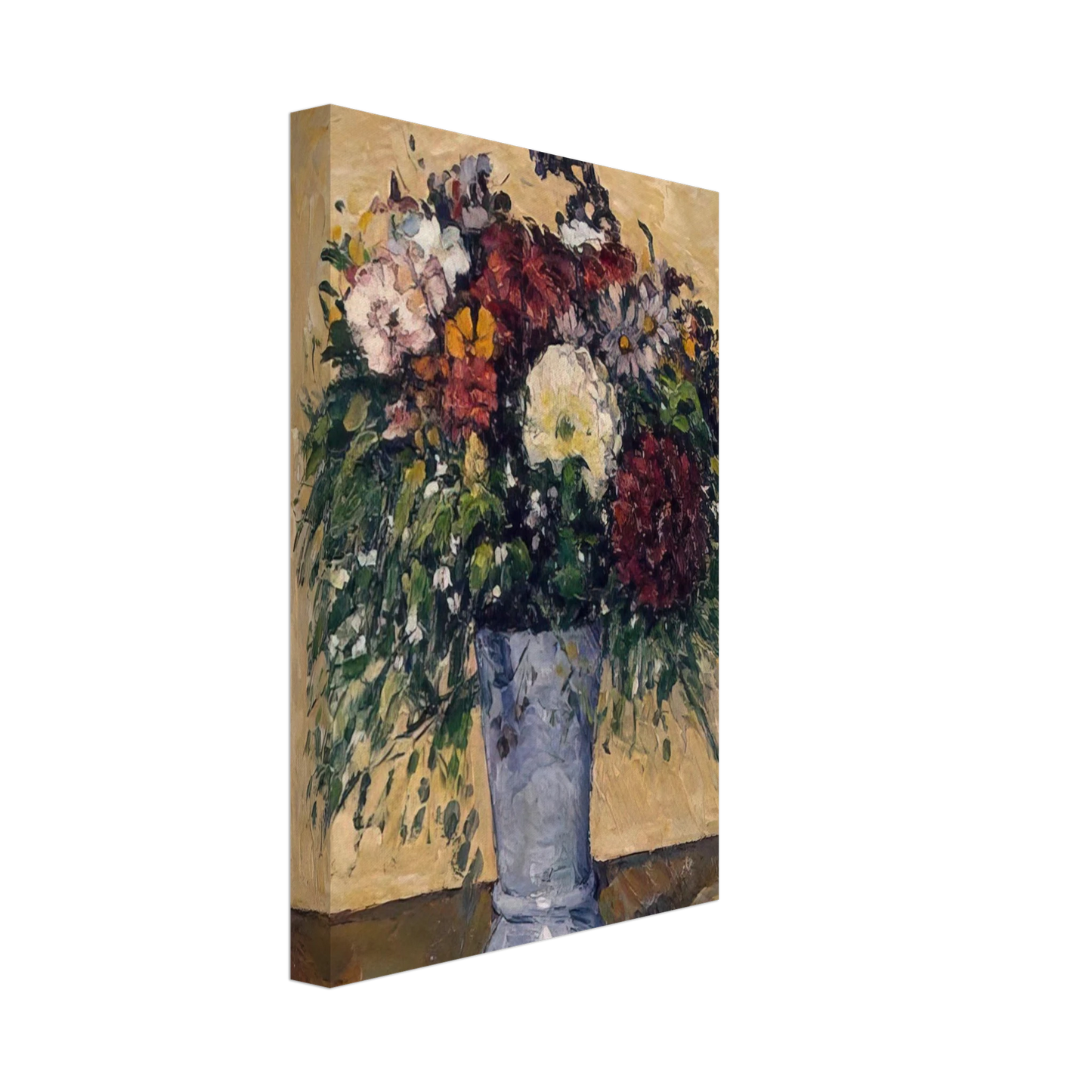 Paul Cezanne - Flowers in a Blue Vase Canvas - 40x60 cm / 16x24 inches-canvas
