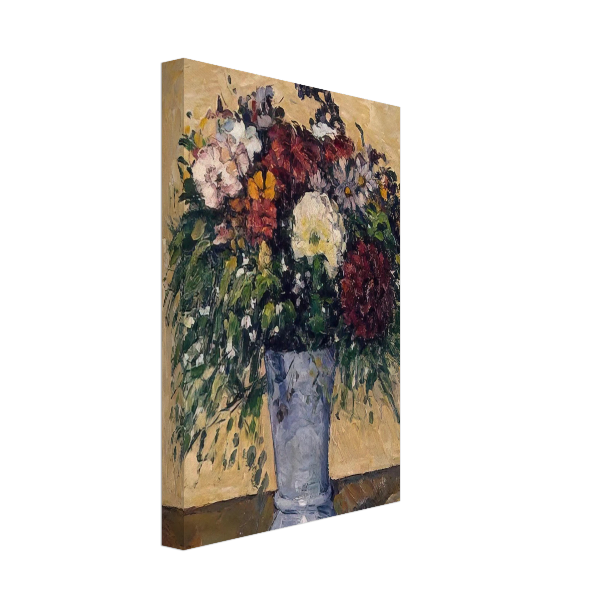Paul Cezanne - Flowers in a Blue Vase Canvas - 40x60 cm / 16x24 inches-canvas