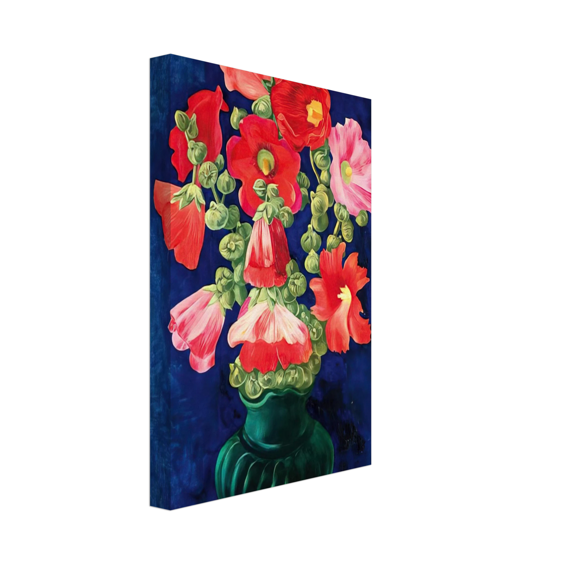 Moise Kisling - HOLLYHOCKS 1939 Canvas - 70x100 cm / 28x40 inches-canvas