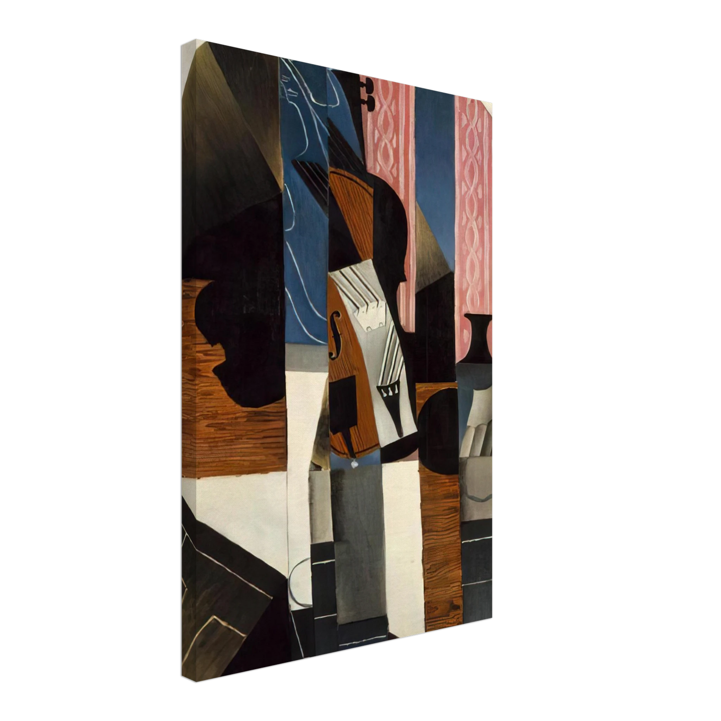 Juan Gris - VIOLIN AND INK BOTTLE ON A TABLE 1913 Canvas - 70x100 cm / 28x40 inches-canvas