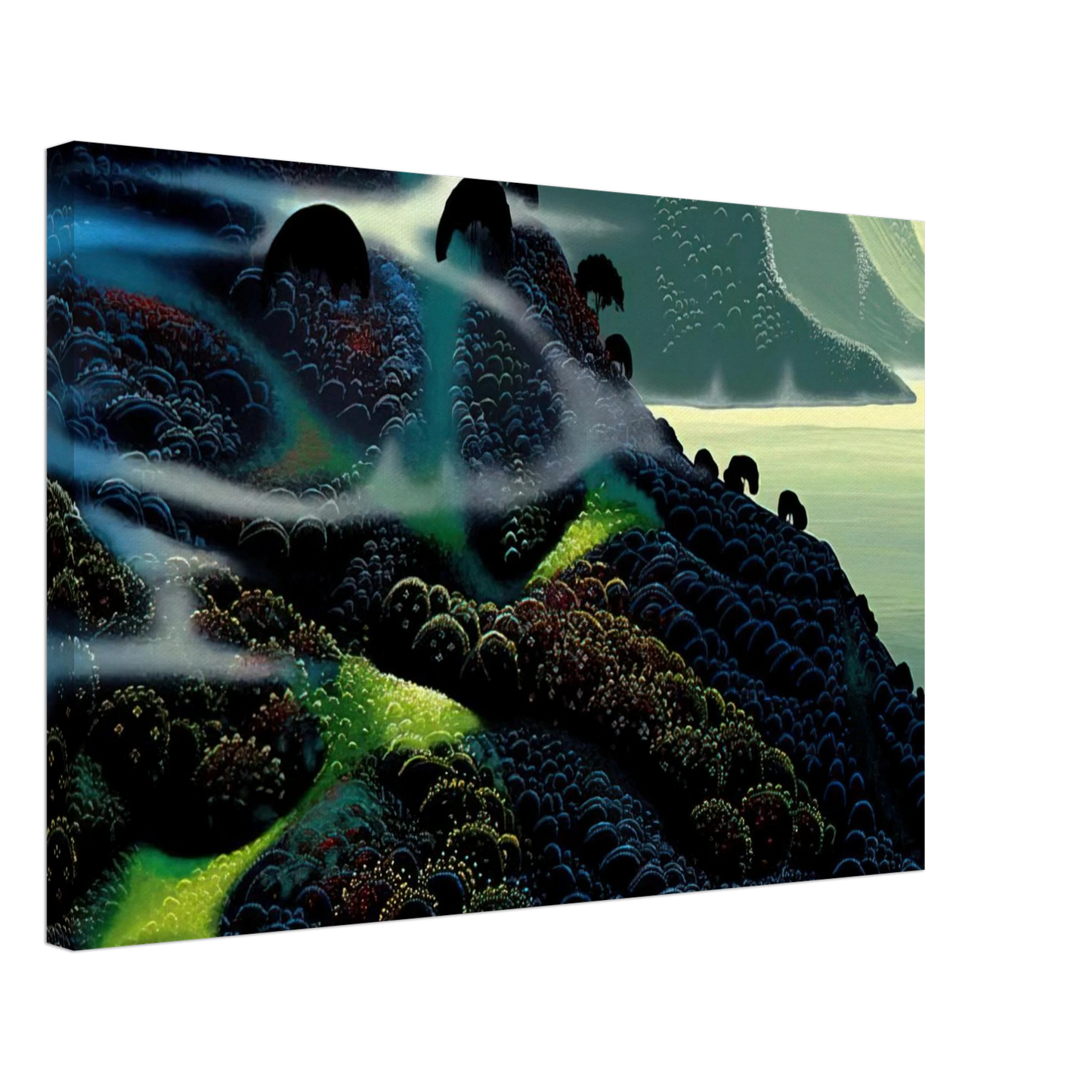 Eyvind Earle - Ocean Paradise Canvas - 40x60 cm / 16x24 inches-canvas