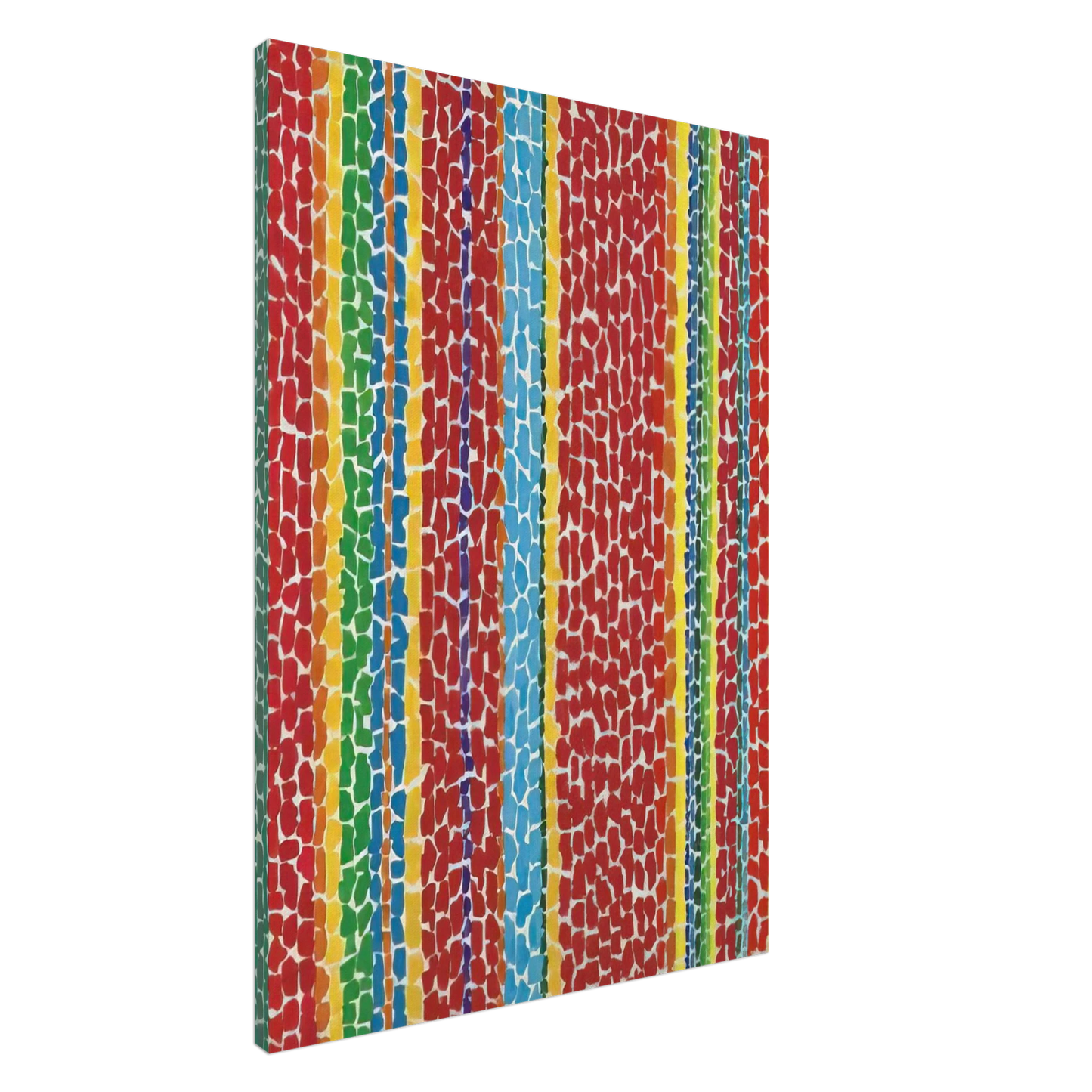 Alma Woodsey Thomas - RED VIOLET NURSERY VIEWED FROM ABOVE 1970 Canvas - 20x30 cm / 8x12 inches-canvas