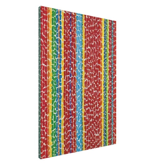 Alma Woodsey Thomas - RED VIOLET NURSERY VIEWED FROM ABOVE 1970 Canvas - 20x30 cm / 8x12 inches-canvas