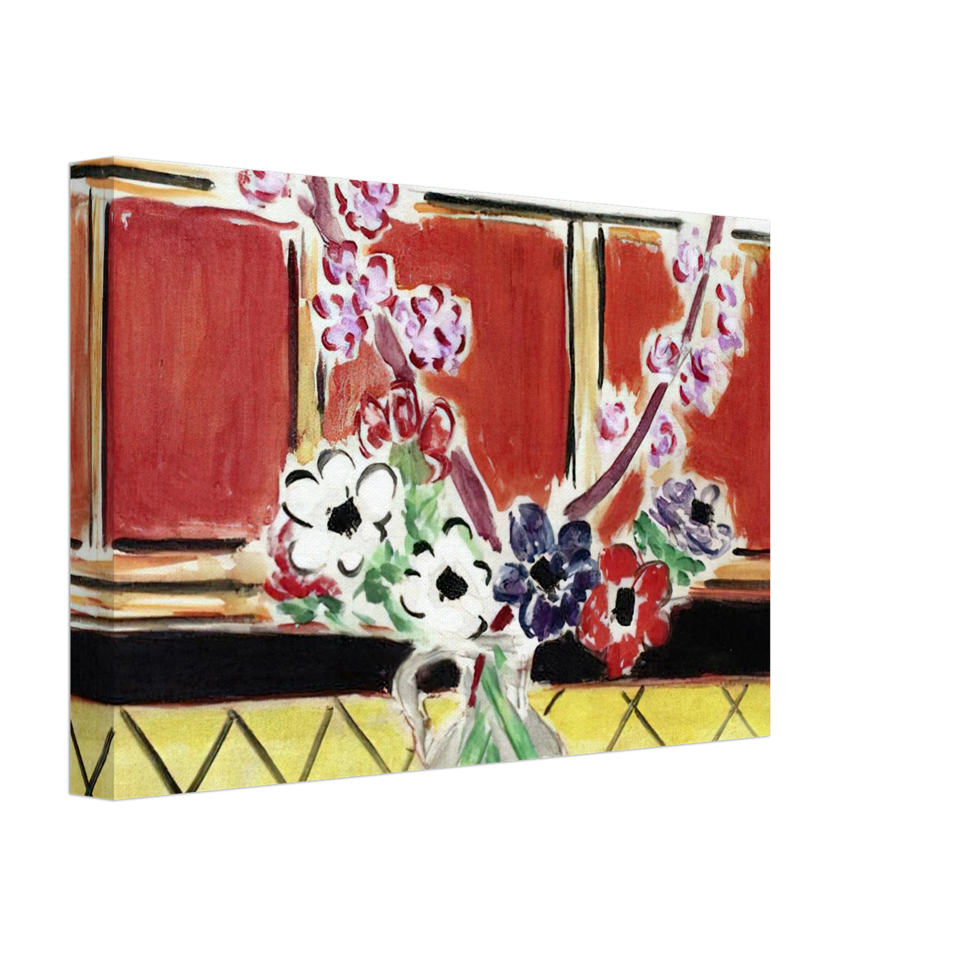 Henri Matisse - ANEMONES AND PEACH BLOSSOMS 1944 Canvas - 70x100 cm / 28x40 inches-canvas