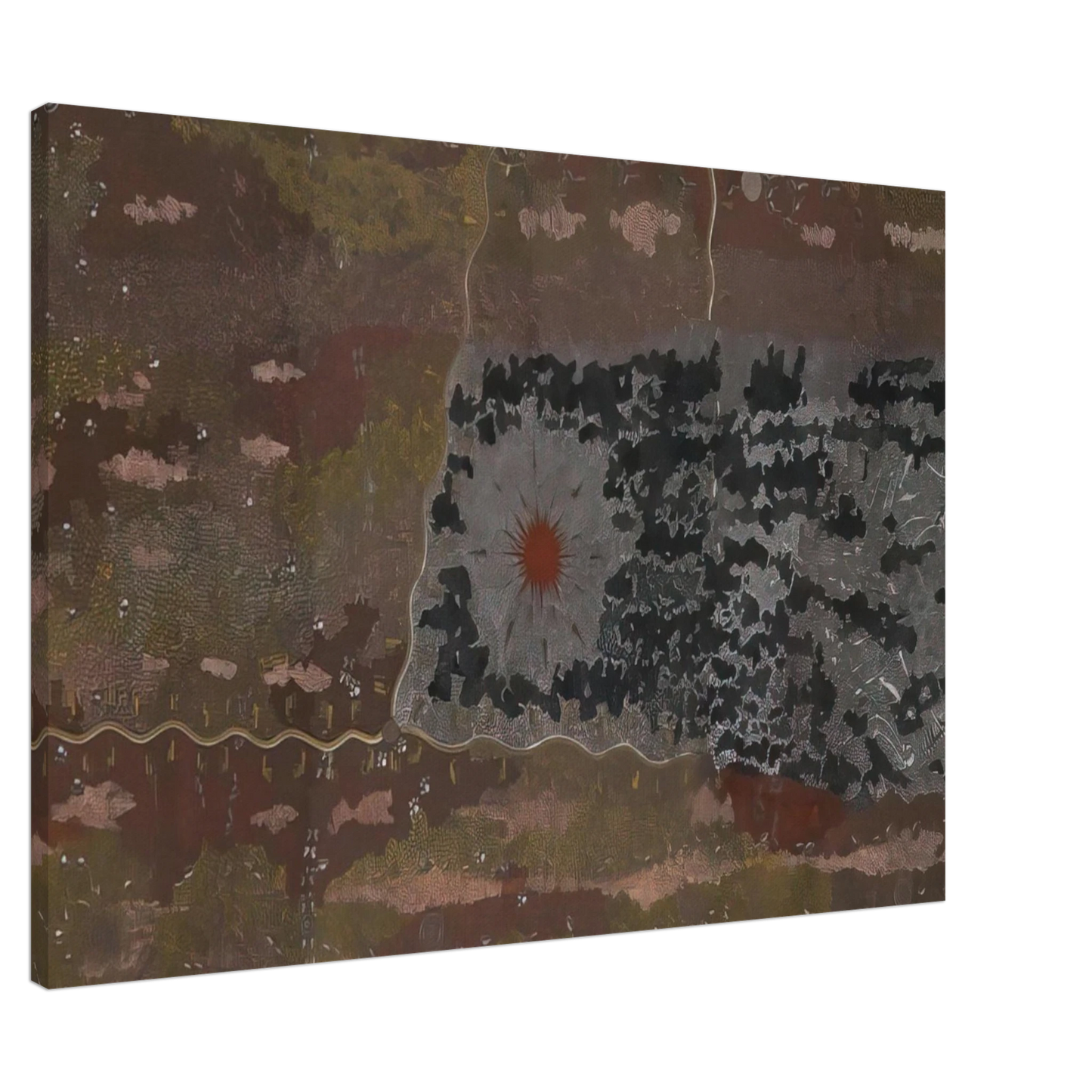 Clifford Possum Tjapaltjarri - Warlugulong - 1977 Canvas - 20x30 cm / 8x12 inches-canvas