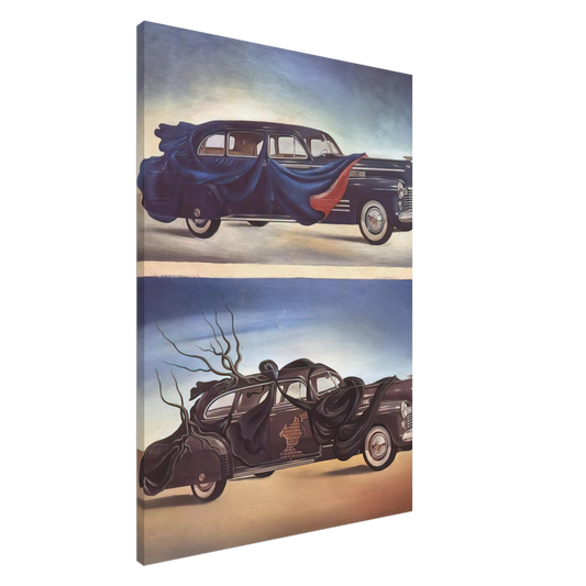 Salvador Dali - CAR CLOTHING CLOTHED AUTOMOBILE Canvas - 20x30 cm / 8x12 inches-canvas