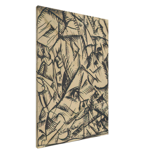 Carlo Carra - RITMI PLASTICI 1911 Canvas - 20x30 cm / 8x12 inches-canvas